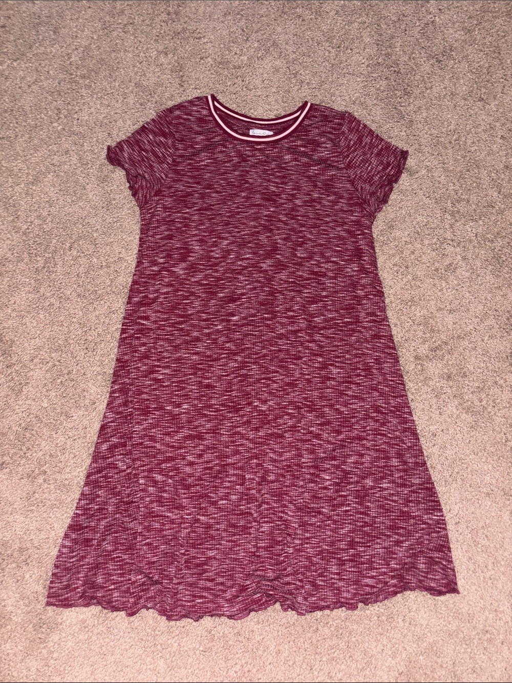 Love, fire maroon t shirt dress size xs